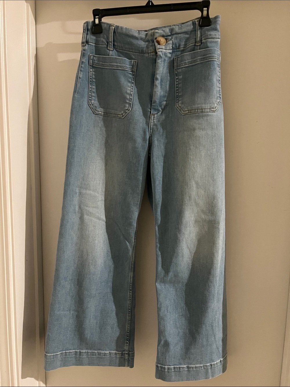 Anthropologie Light Blue Relaxed Wide-Leg Jeans